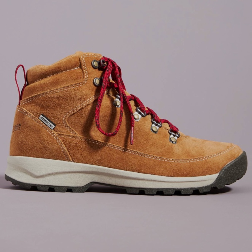Danner Tan and Red Lace Up Boots